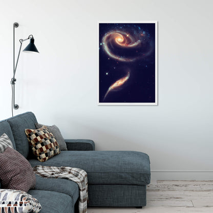 Rose Galaxy Swirl Art Print