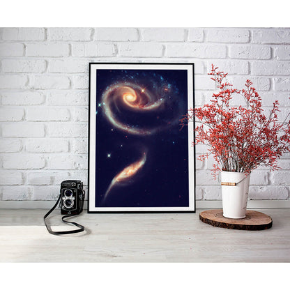 Rose Galaxy Swirl Art Print