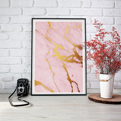 Gilded Contours Abstract Art Print