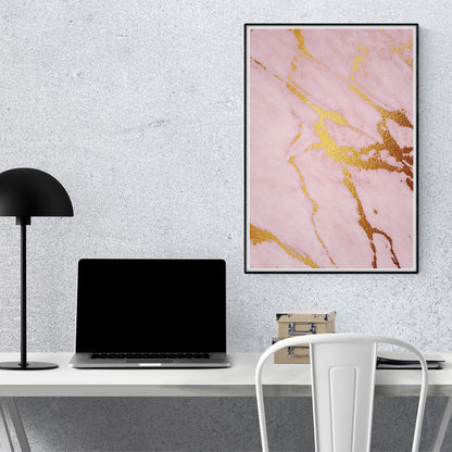 Gilded Contours Abstract Art Print