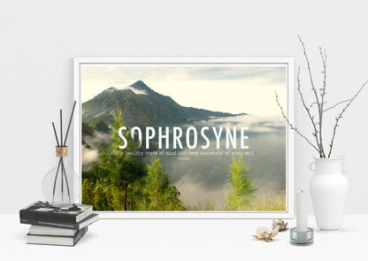 Sophrosyne Beautiful Word Art Print