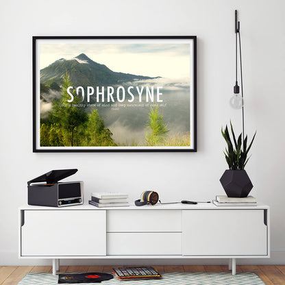 Sophrosyne Beautiful Word Art Print