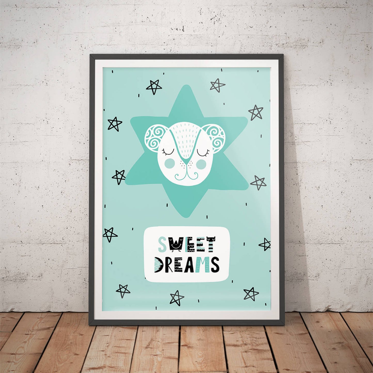 Scandi Nursery Sweet Dreams Art Print