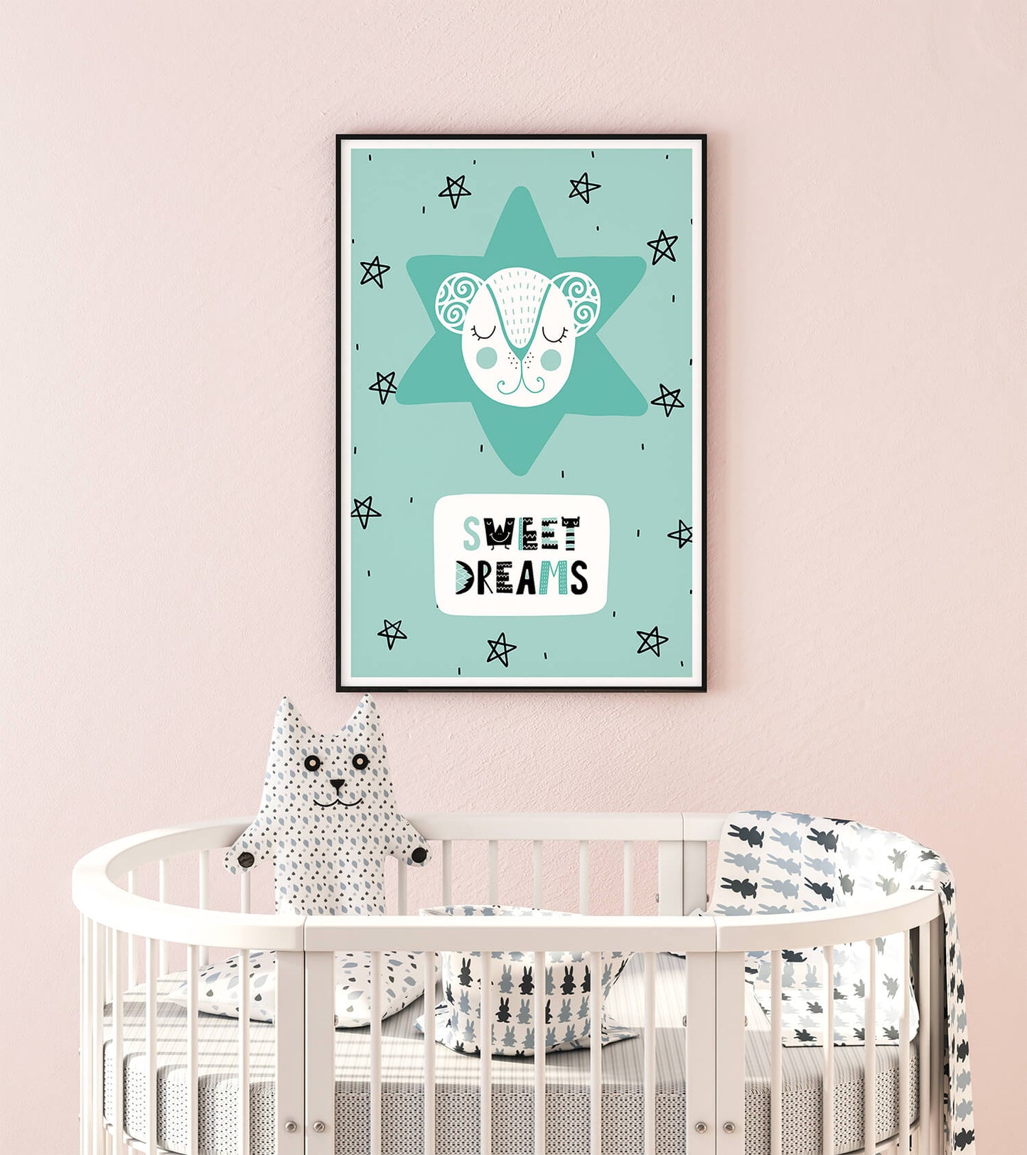 Scandi Nursery Sweet Dreams Art Print