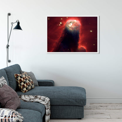 Celestial Worm Nebula Art Print