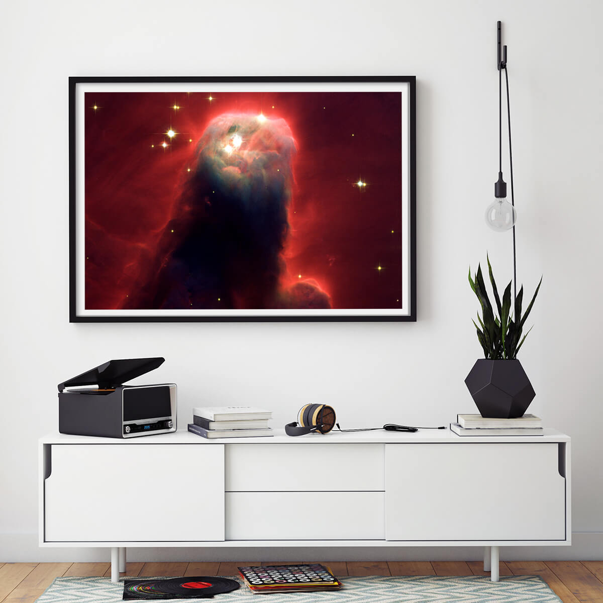Celestial Worm Nebula Art Print