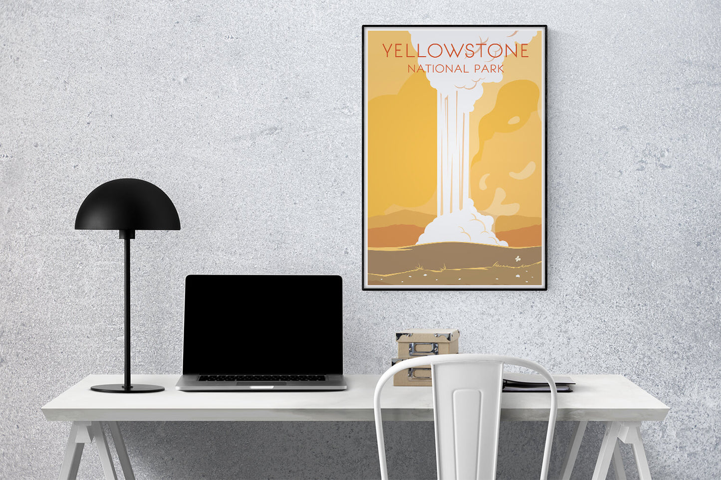 Minimalist Yellowstone Art Print