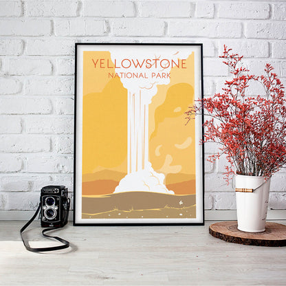 Minimalist Yellowstone Art Print