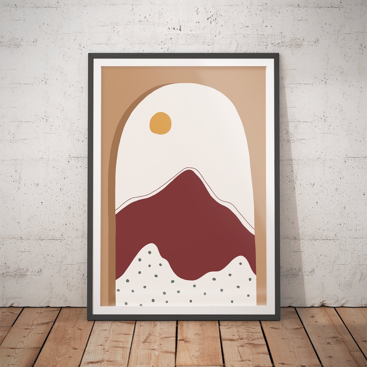 Tranquil Peaks Abstract Art Print