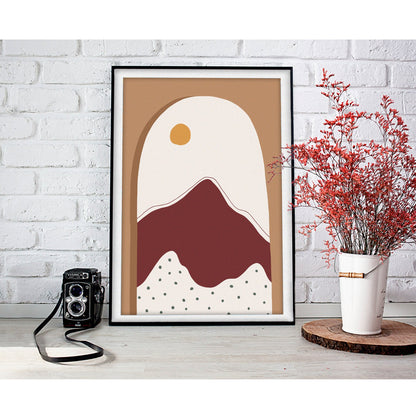 Tranquil Peaks Abstract Art Print