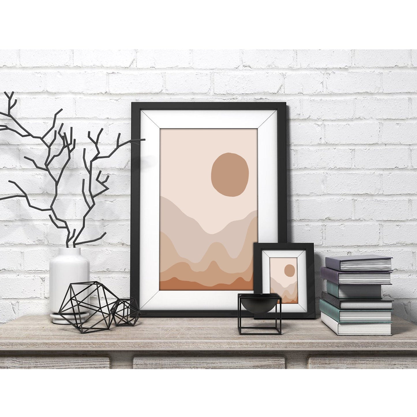 Minimalist Terrain Abstract Landscape Art Print