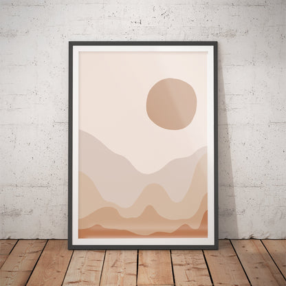 Minimalist Terrain Abstract Landscape Art Print