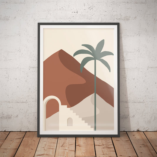 Desert Mirage Abstract Landscape Art Print