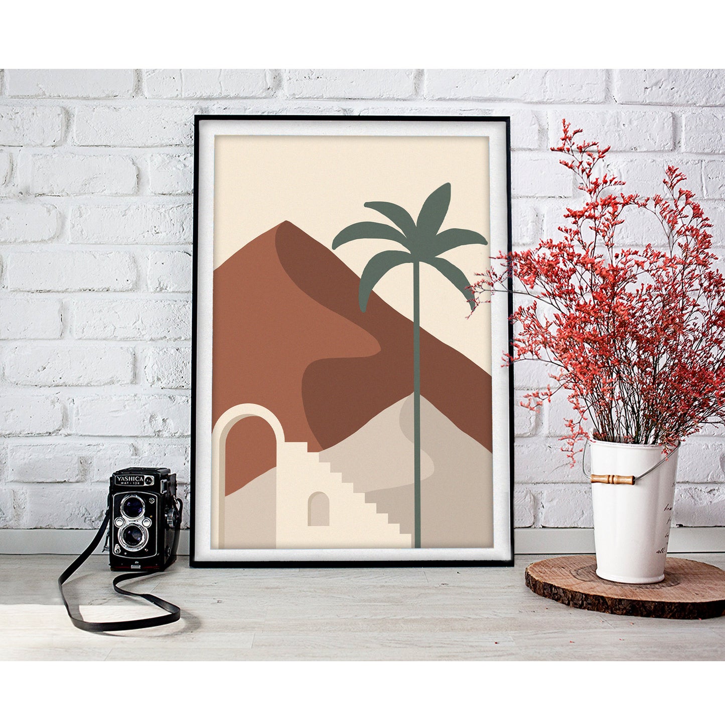 Desert Mirage Abstract Landscape Art Print