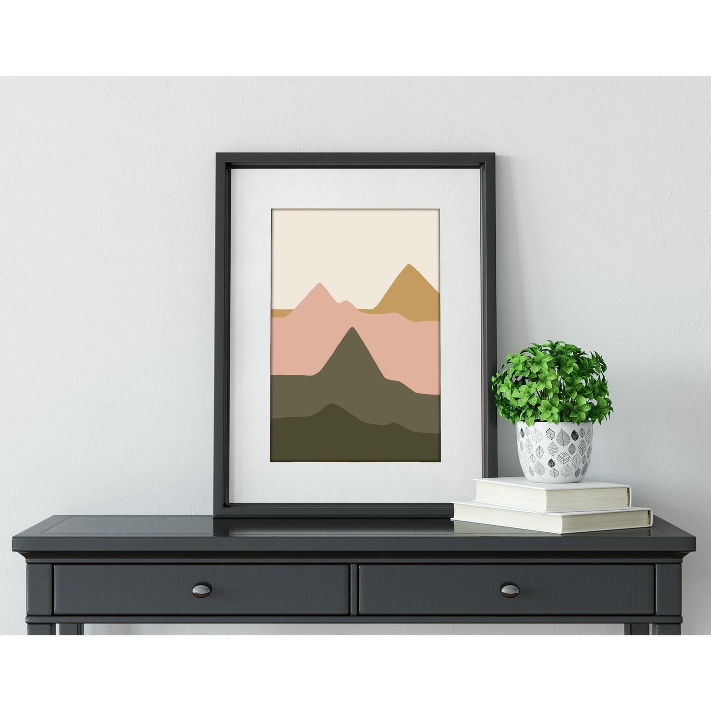 Lush Geometric Valley Art Print