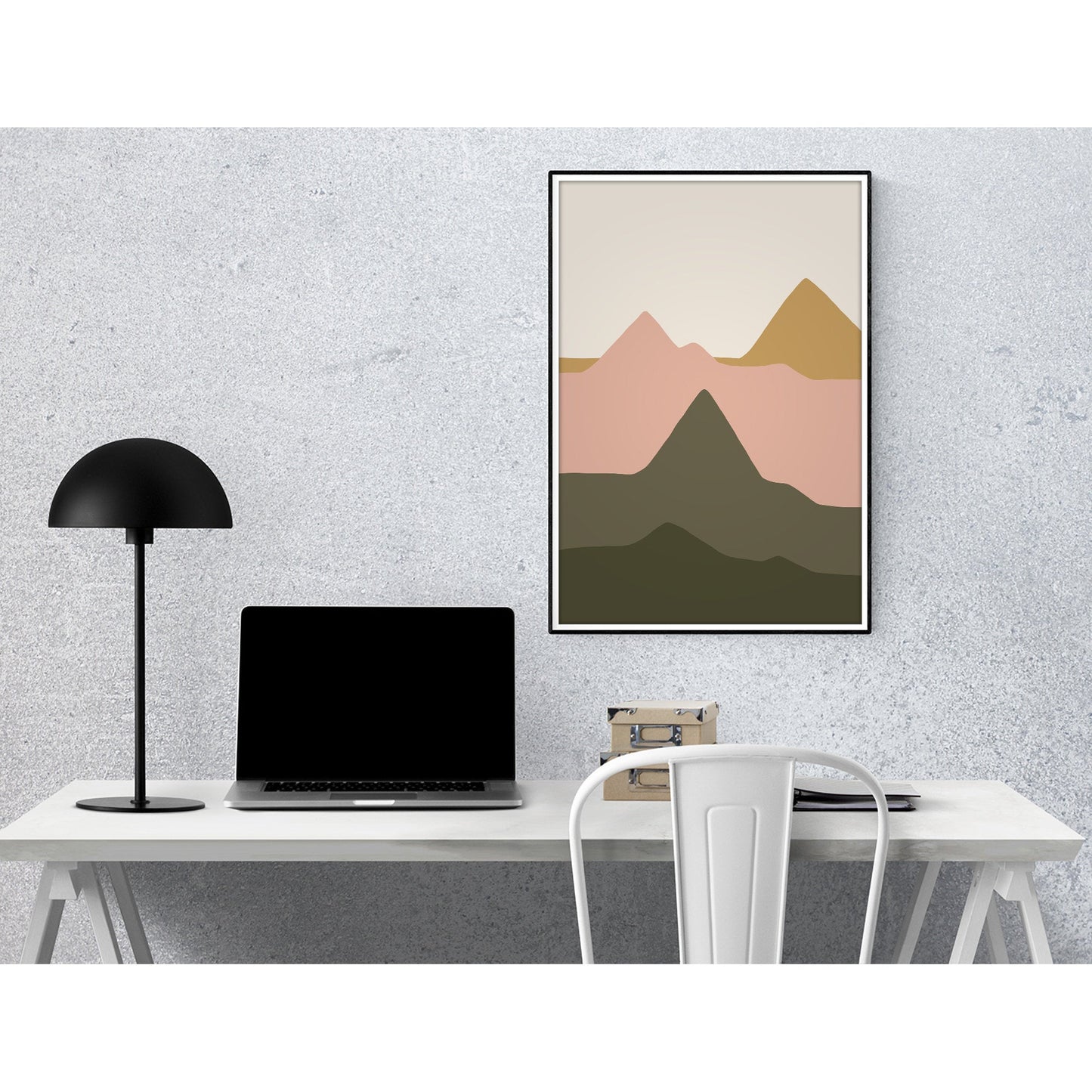 Lush Geometric Valley Art Print