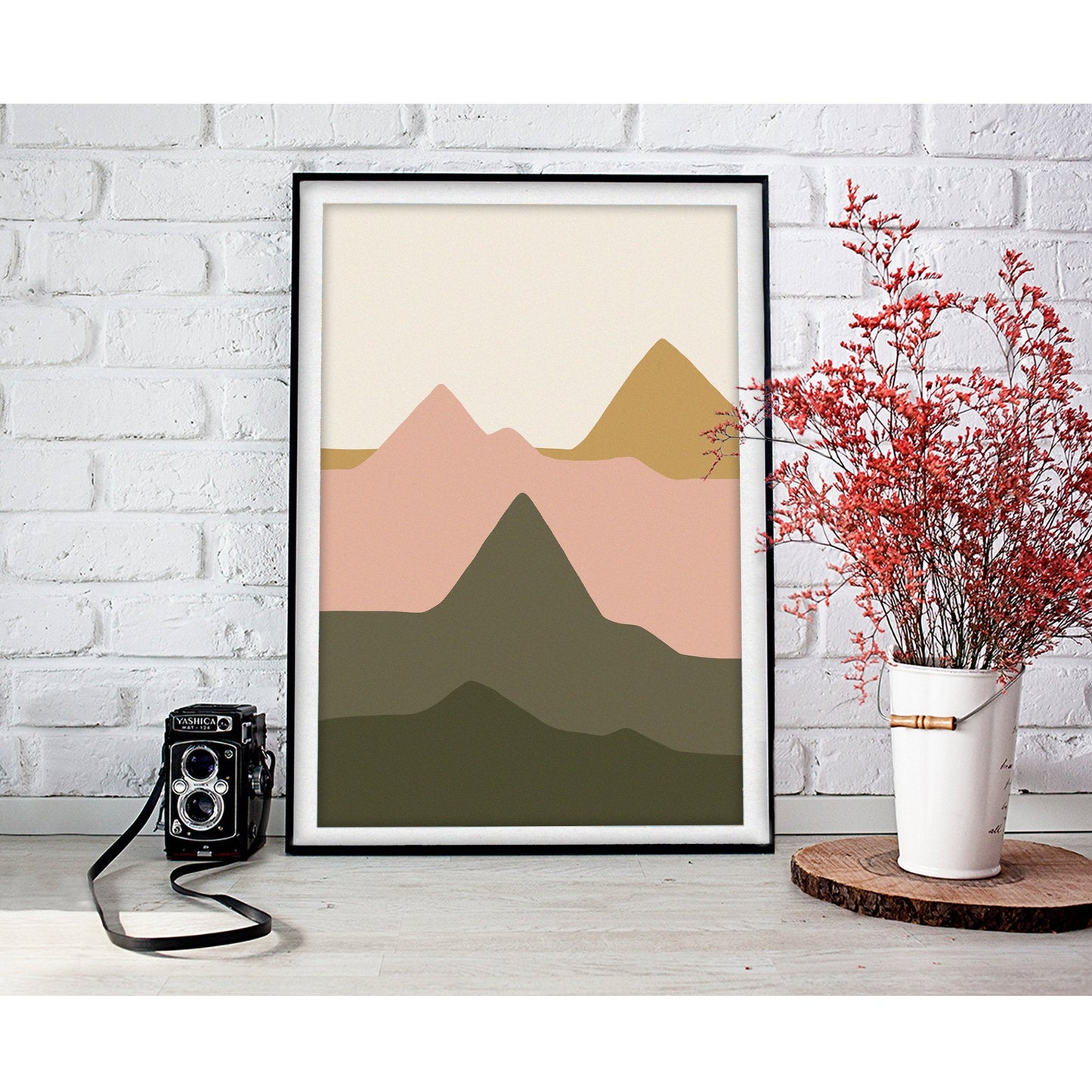 Lush Geometric Valley Art Print