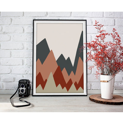 Earthy Elegance Abstract Landscape Art Print