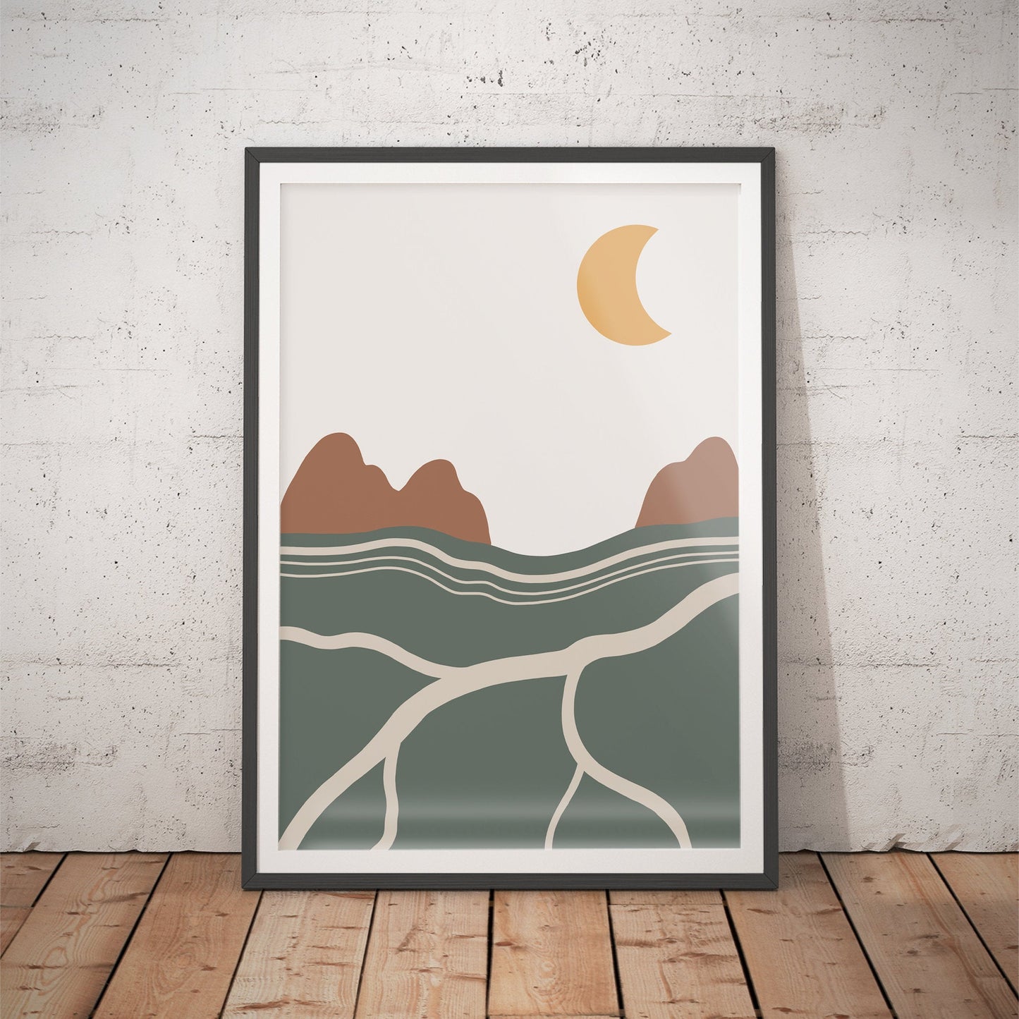 Harmonious Retreat Abstract Landscape Art Print