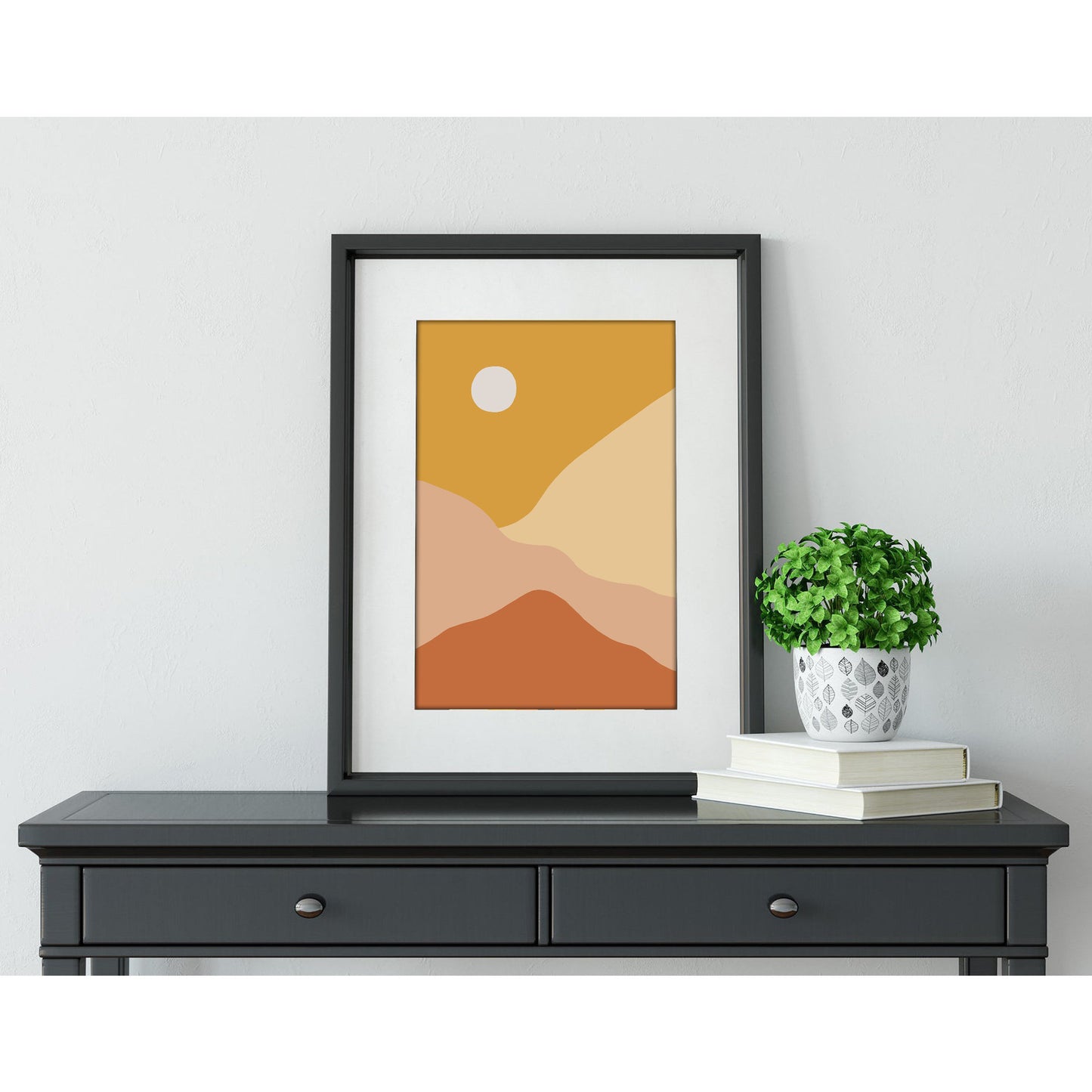 Serene Horizons Abstract Landscape Art Print