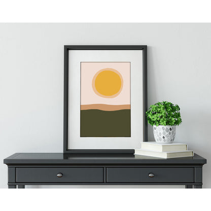 Sundown Tranquility - Abstract Landscape Art Print