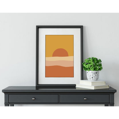 Sunset Serenity Abstract Art Print