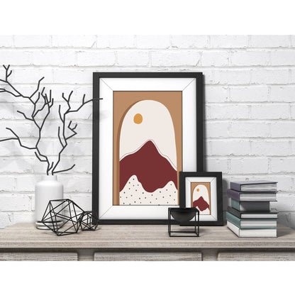 Tranquil Peaks Abstract Art Print