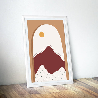 Tranquil Peaks Abstract Art Print