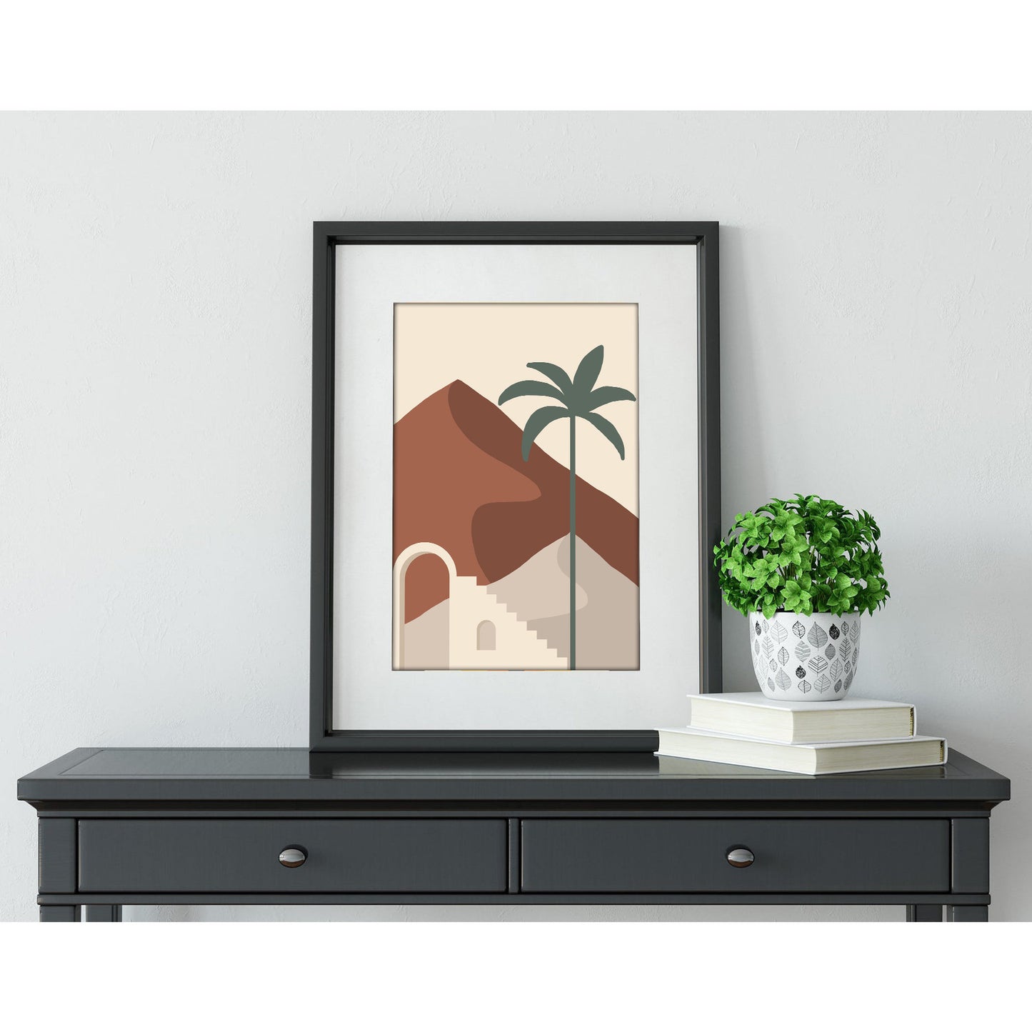 Desert Mirage Abstract Landscape Art Print