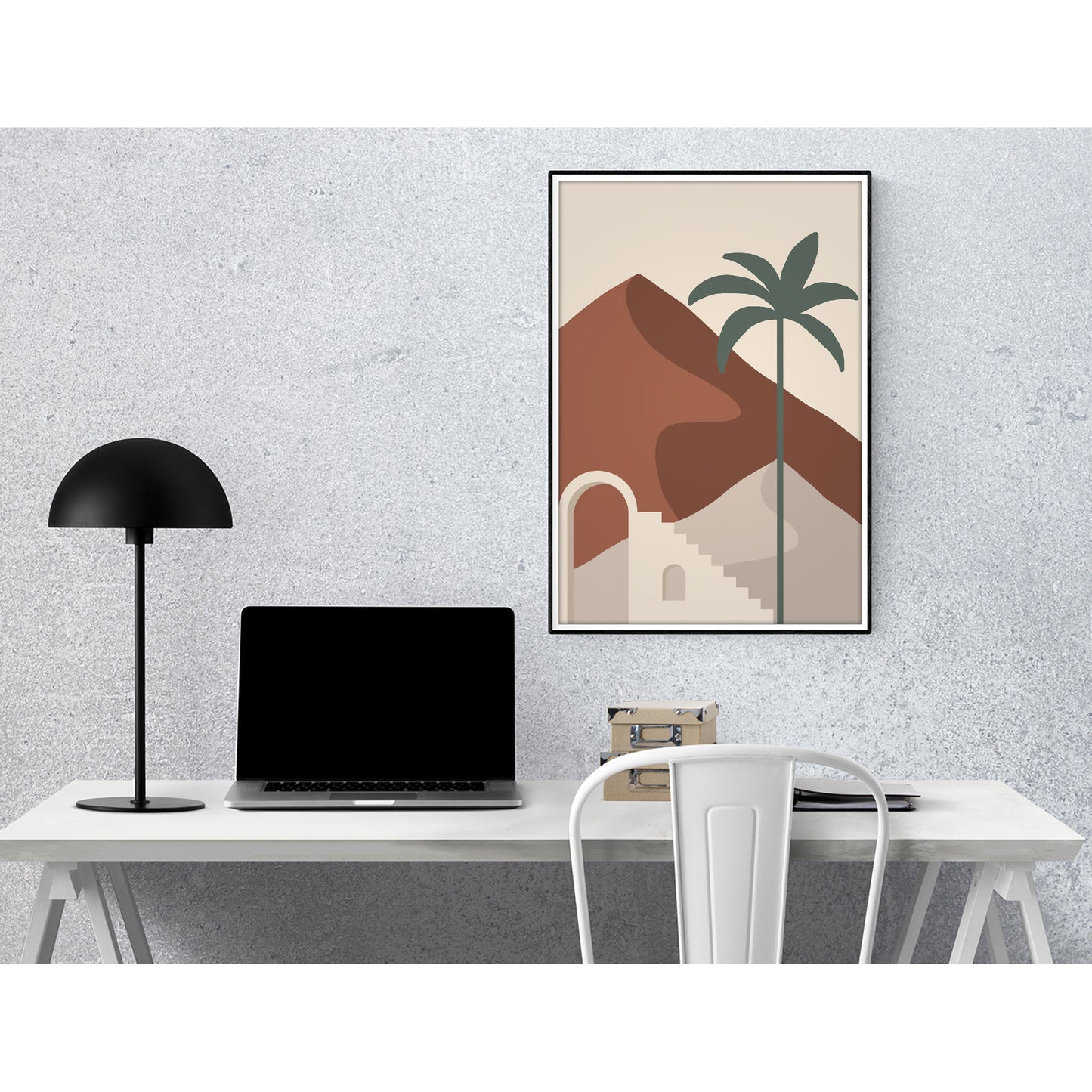 Desert Mirage Abstract Landscape Art Print