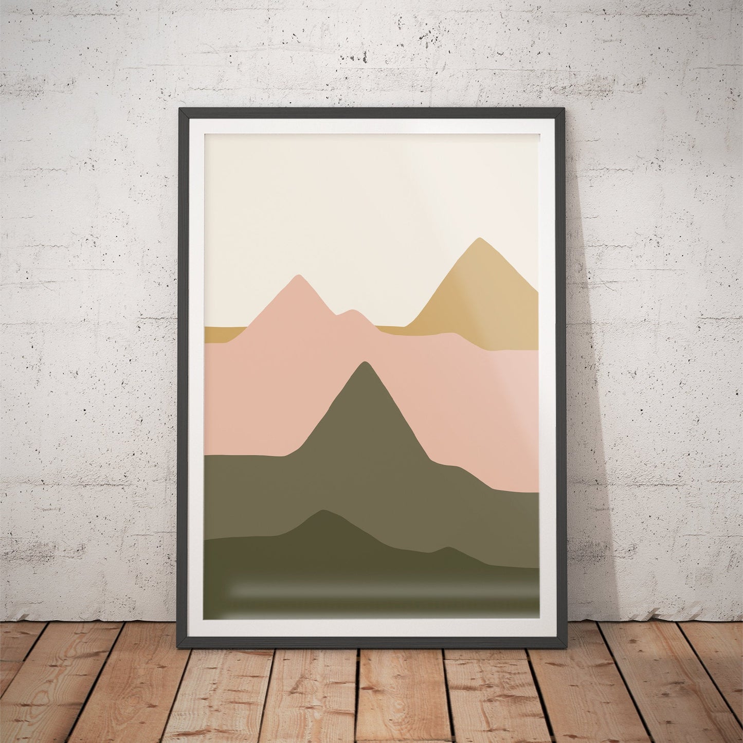 Lush Geometric Valley Art Print