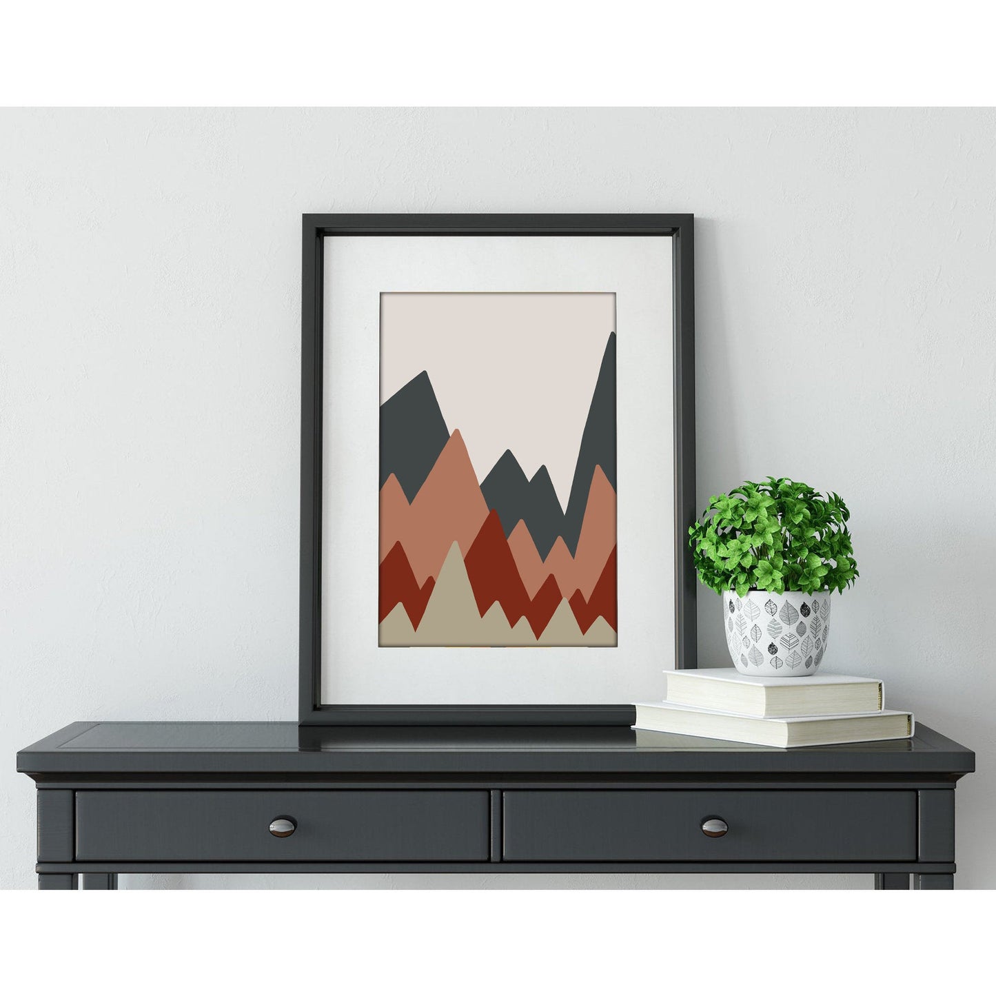 Earthy Elegance Abstract Landscape Art Print