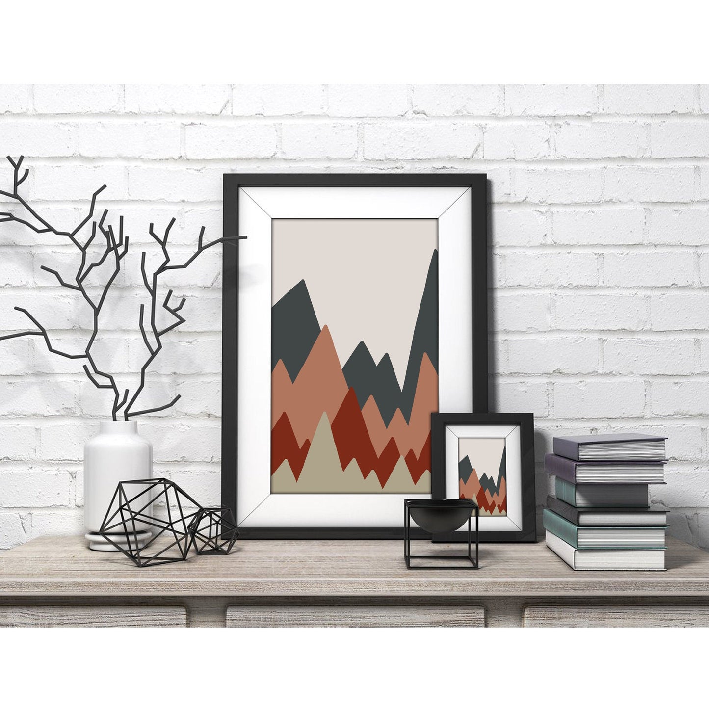 Earthy Elegance Abstract Landscape Art Print