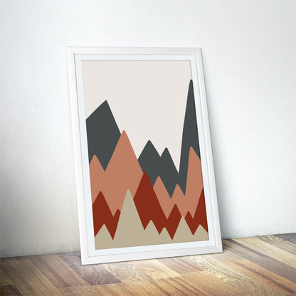 Earthy Elegance Abstract Landscape Art Print