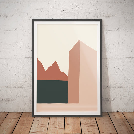 Minimalist Mesa Abstract Art Print