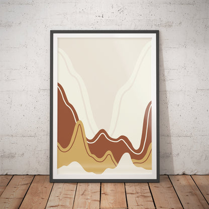 Earthen Contours Abstract Art Print