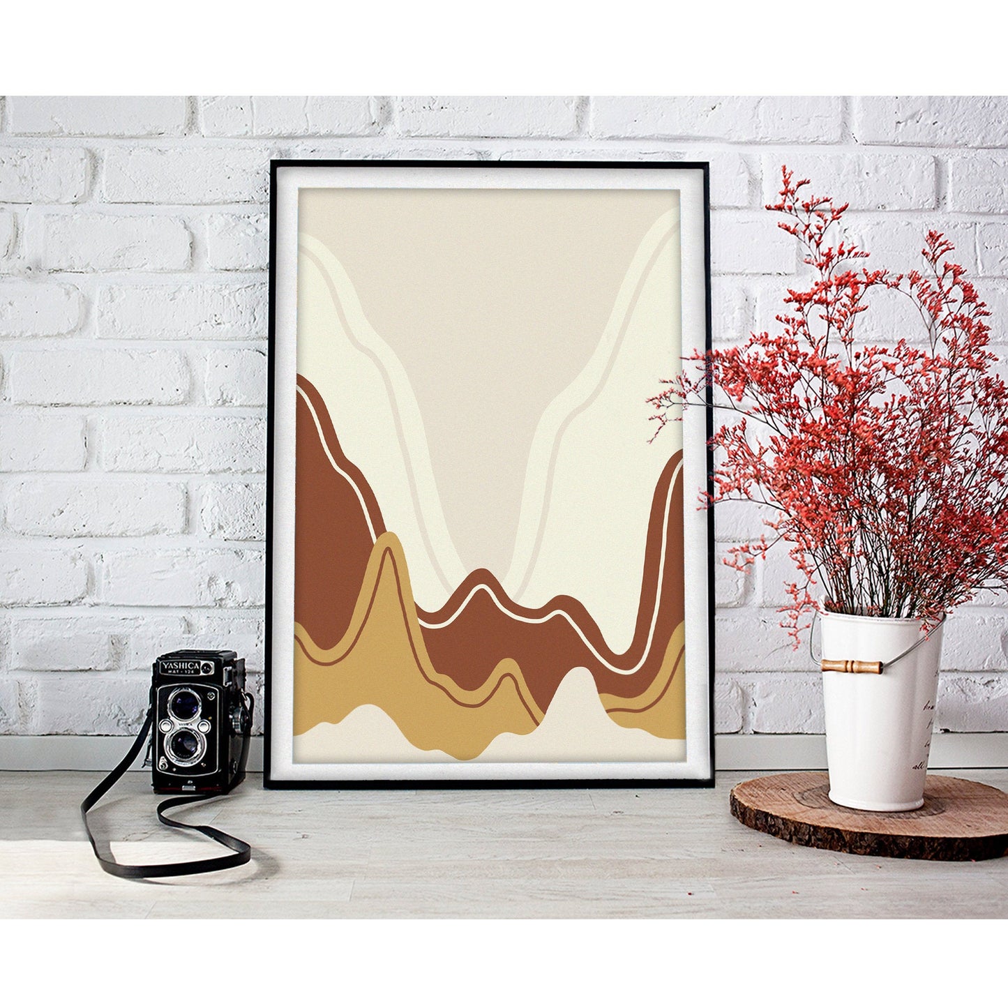 Earthen Contours Abstract Art Print