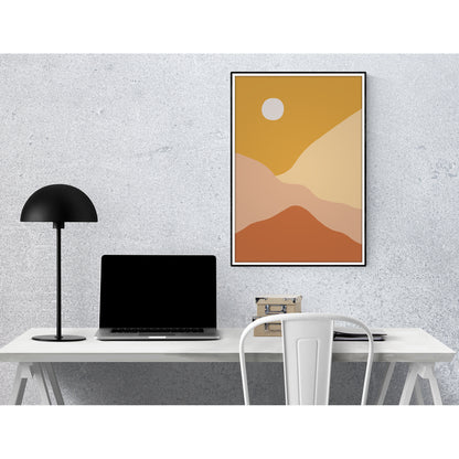 Serene Horizons Abstract Landscape Art Print