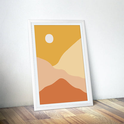 Serene Horizons Abstract Landscape Art Print