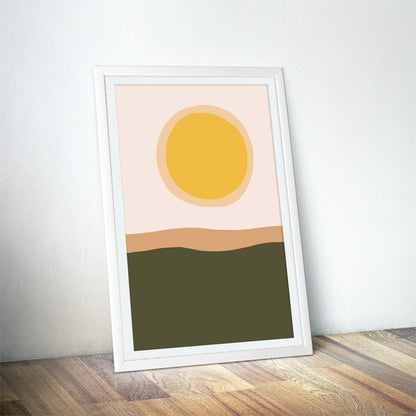 Sundown Tranquility - Abstract Landscape Art Print