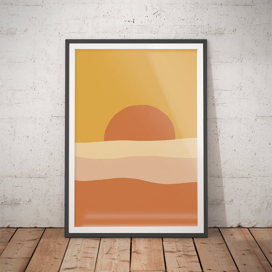 Sunset Serenity Abstract Art Print