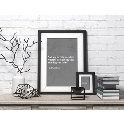 JRR Tolkien Literary Quote Art Print