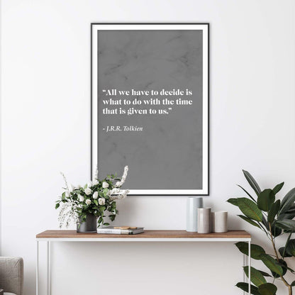 JRR Tolkien Literary Quote Art Print