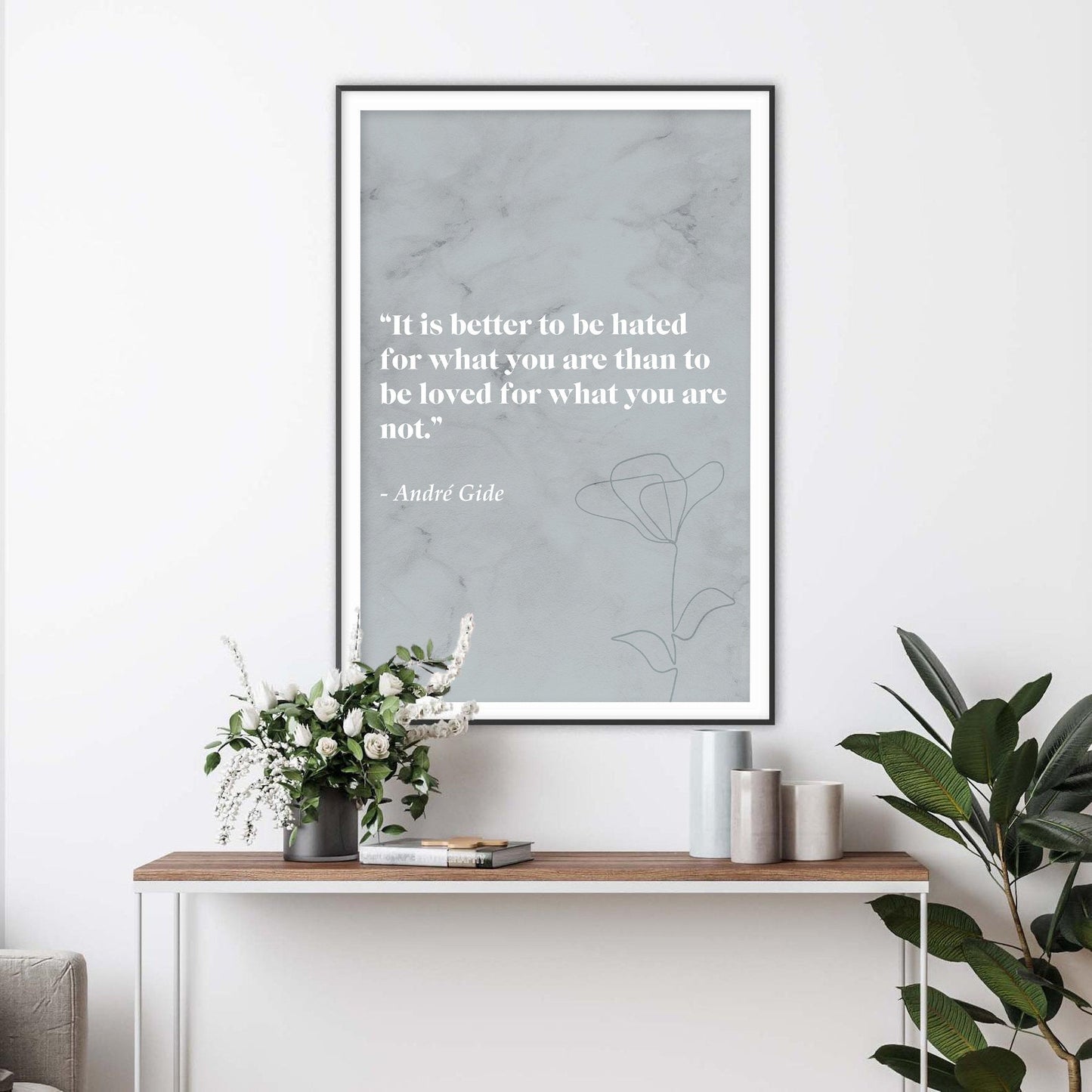 Autumn Leaves Literary Quote Art Print