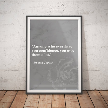 Breakfast At Tiffanys Literary Quote Art Print