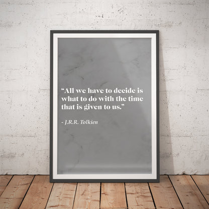 JRR Tolkien Literary Quote Art Print