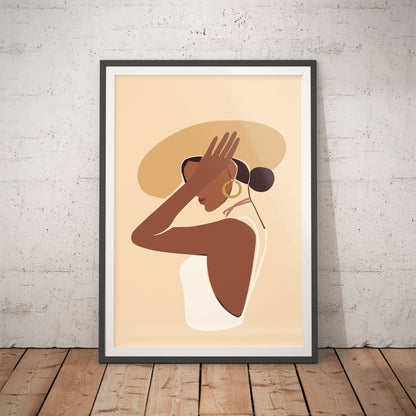 Sunlit Silhouette Inspirational Women Art Print