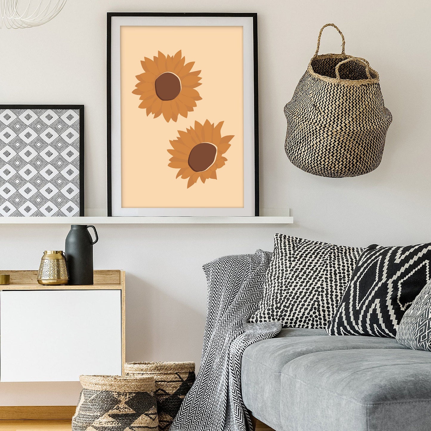 Sunlit Sunflowers Art Print