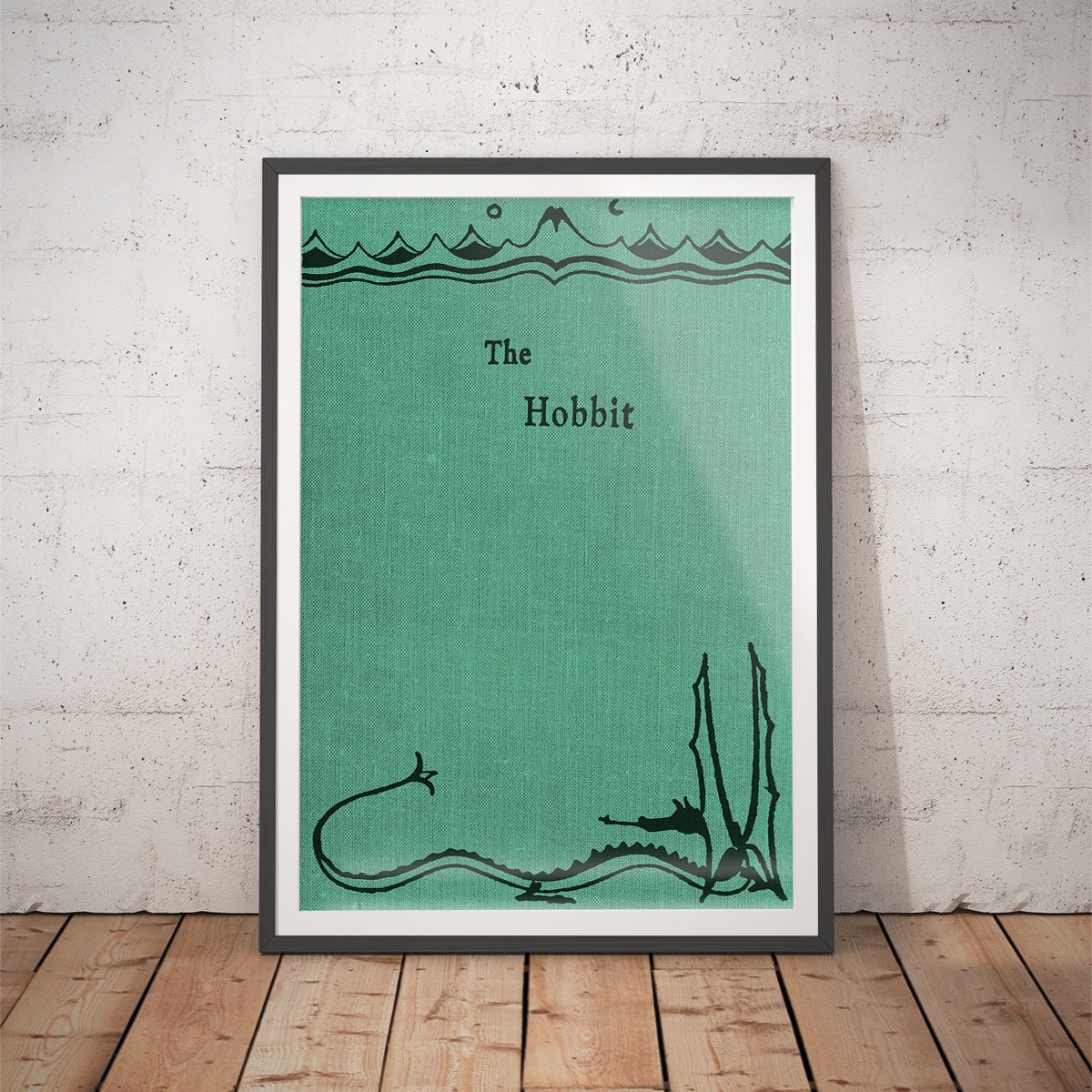 Hobbit Book Cover Art Print - J.R.R Tolkien's Classic Fantasy Novel ...