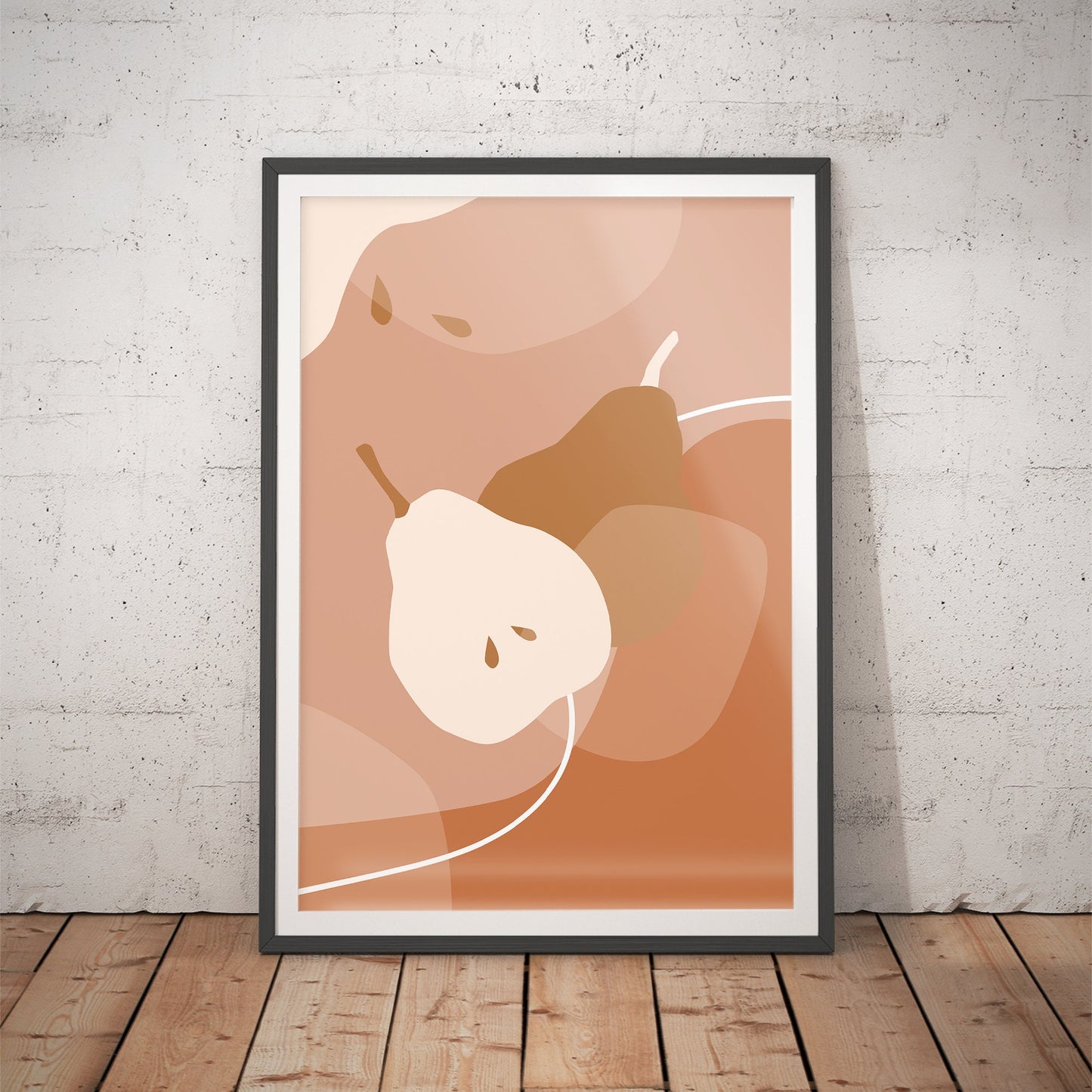 Whispering Pears Silhouette Art Print